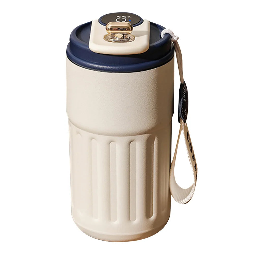 Coffee Mug Hot & Cold Smart Thermos LED Display, Leak-Proof 316 Stainless Steel Vacuum Flask