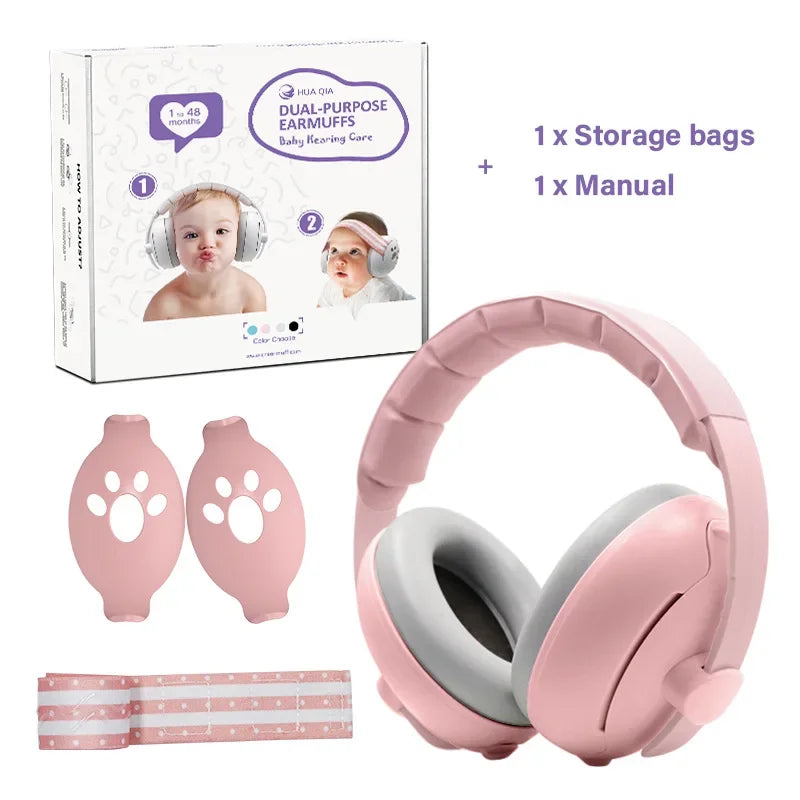 Baby Noise Reduction Earmuffs – Hearing Protection Headphones for Infants & Toddlers | Adjustable, Comfortable & Lightweight | Protects Against Loud Sounds & Improves Sleep