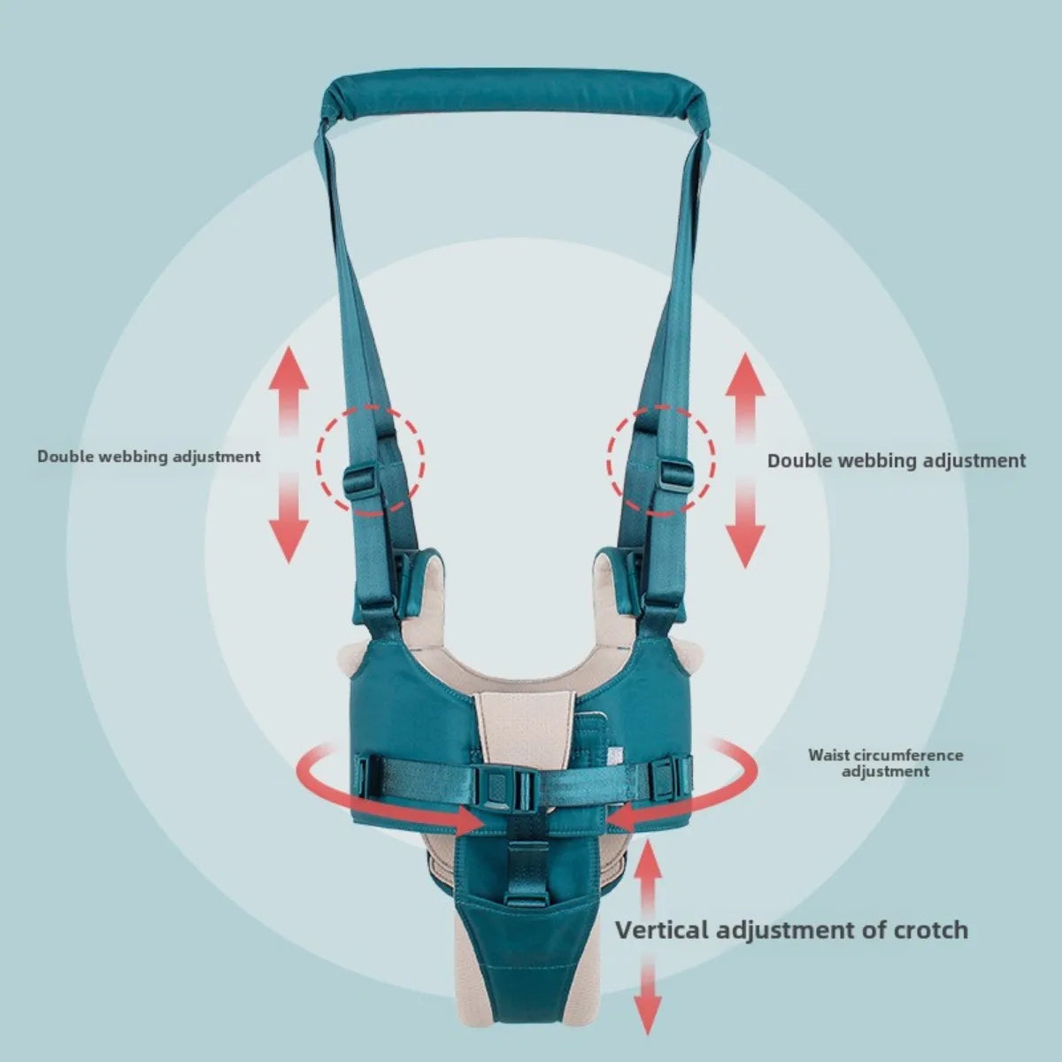 Toddler Baby Walker Care Activity Learn Walking Harness Walker for Kid Safety Rein Portable Baby Accessories Belt for 7-24 Month