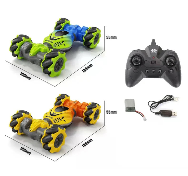 Gesture RC Car, 2.4GHz 4WD Gesture Sensing RC Stunt Car Toys for 6-12 Years Old Boys Girls, Hand Controlled Remote Drift Twist Offroad 360° Rotation with Lights Music for Birthday Gifts