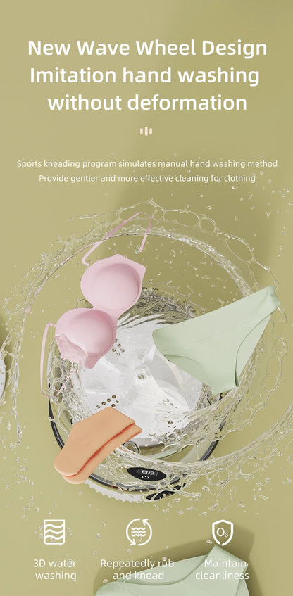 Wireless washing machine portable underwear cleaner 1L mini Socks Washing Machine Dehydratable Laundry Bucket