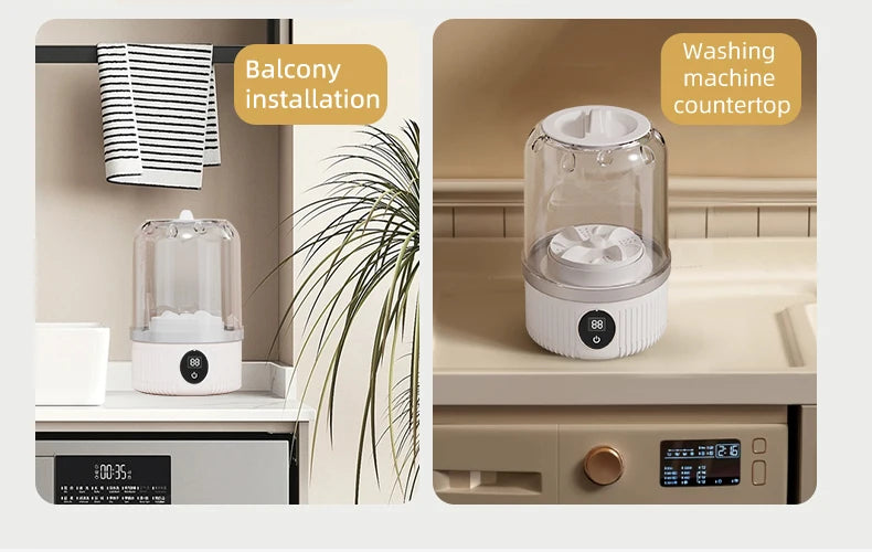 Wireless washing machine portable underwear cleaner 1L mini Socks Washing Machine Dehydratable Laundry Bucket