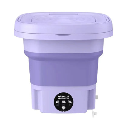 Portable washing machine 8L small foldable spin dryer mini laundry for socks underwear home shop lightweight and efficient