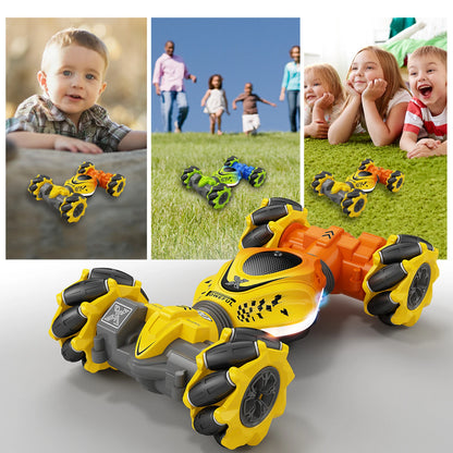 Gesture RC Car, 2.4GHz 4WD Gesture Sensing RC Stunt Car Toys for 6-12 Years Old Boys Girls, Hand Controlled Remote Drift Twist Offroad 360° Rotation with Lights Music for Birthday Gifts