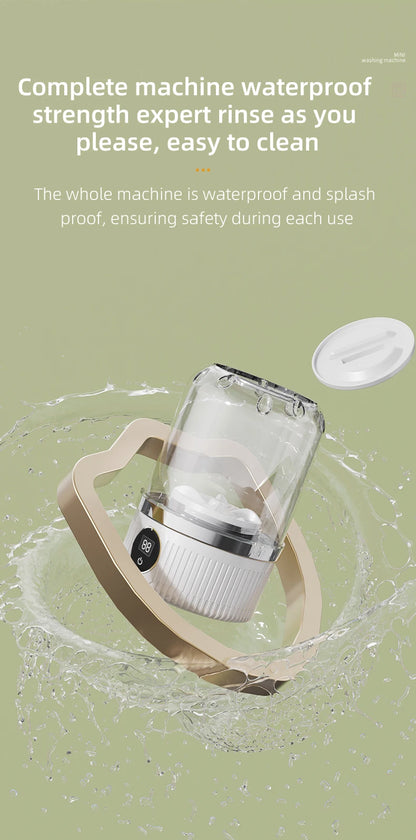 Wireless washing machine portable underwear cleaner 1L mini Socks Washing Machine Dehydratable Laundry Bucket