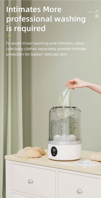 Wireless washing machine portable underwear cleaner 1L mini Socks Washing Machine Dehydratable Laundry Bucket