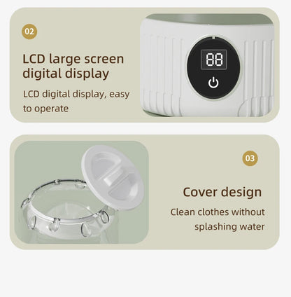 Wireless washing machine portable underwear cleaner 1L mini Socks Washing Machine Dehydratable Laundry Bucket
