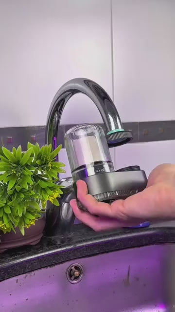 A01M LED Display Faucet Water Filter - Advanced Water Purifier for Lead, Chlorine & Heavy Metals Removal | Dual Water Mode & UV Blue Light Technology for Clean, Fresh Water