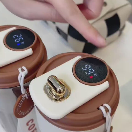 Coffee Mug Hot & Cold Smart Thermos  LED Display, Leak-Proof 316 Stainless Steel Vacuum Flask